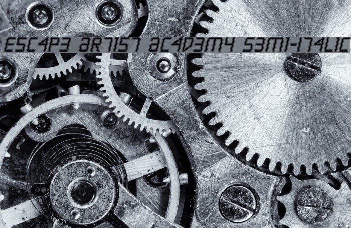 Escape Artist Academy Semi-Italic Example 1