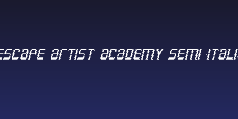 Escape Artist Academy Semi-Italic Social Header
