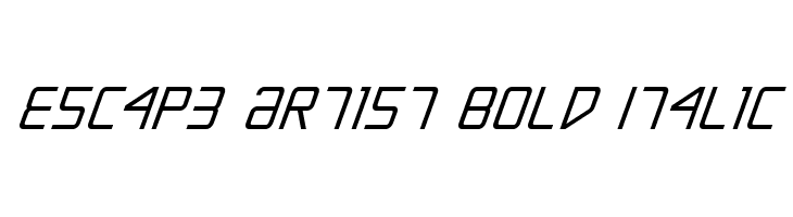 Escape Artist Bold Italic  Frei Schriftart Herunterladen