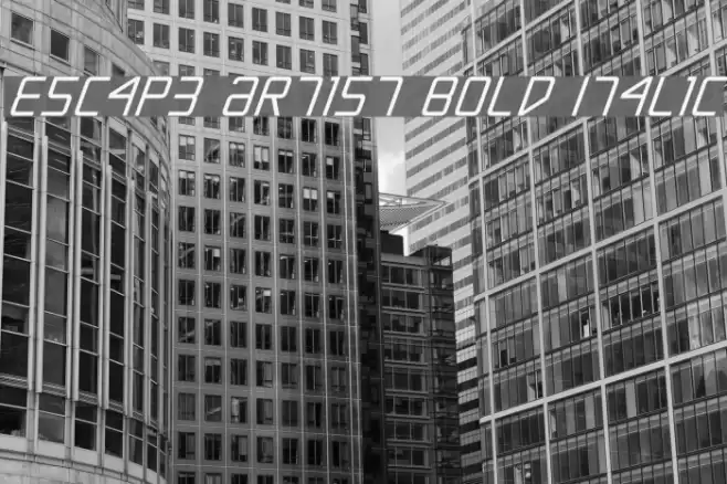 Escape Artist Bold Italic Font examples
