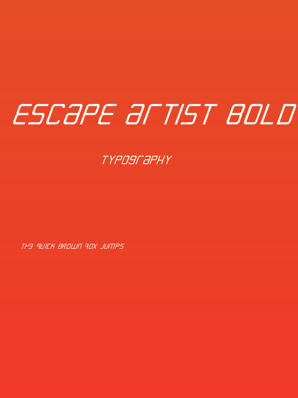Escape Artist Bold Italic Poster