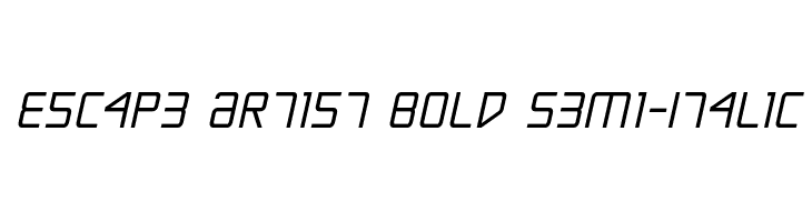 Escape Artist Bold Semi-Italic Fuentes