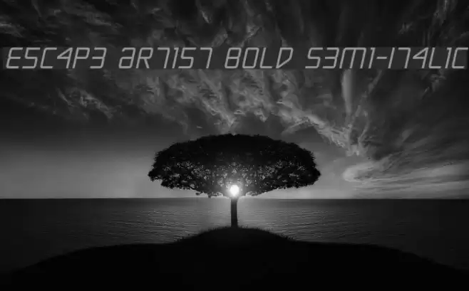 Escape Artist Bold Semi-Italic Fuentes examples