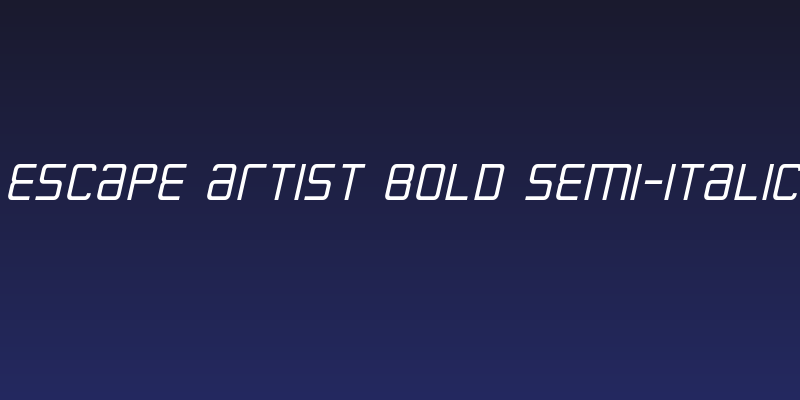 Escape Artist Bold Semi-Italic Social Header