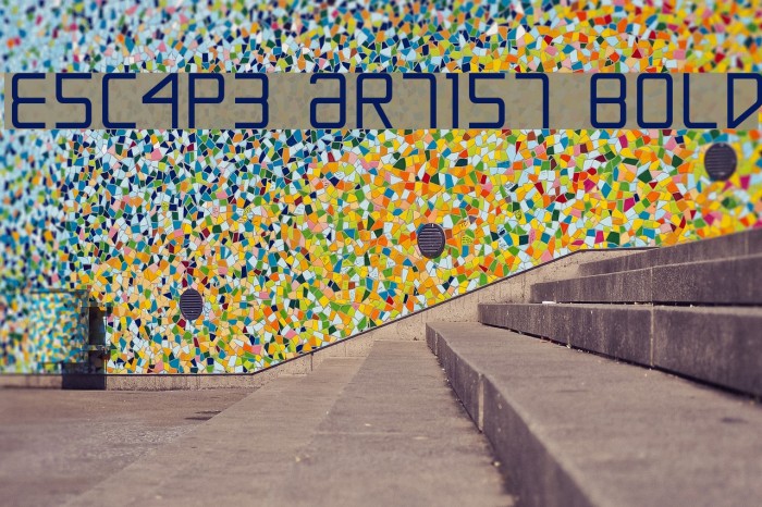 Escape Artist Bold Font examples