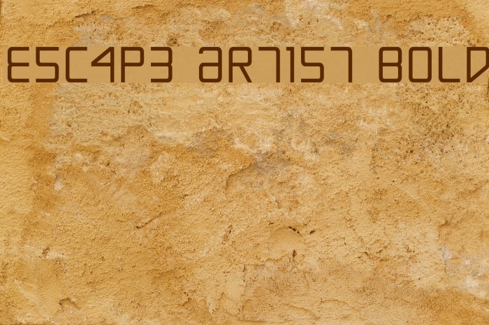Escape Artist Bold Font examples