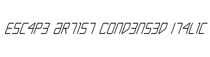 Escape Artist Condensed Italic  免费字体下载
