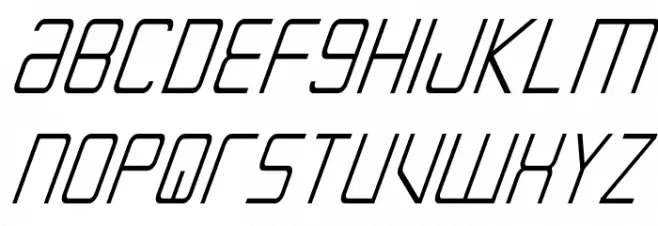 Escape Artist Condensed Italic フォント 大文字