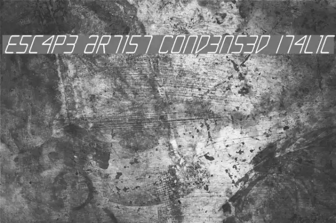 Escape Artist Condensed Italic Example 1