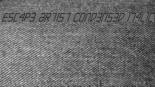 Escape Artist Condensed Italic Example 2