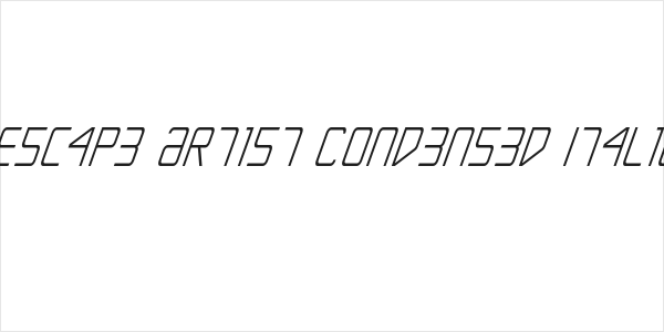 Escape Artist Condensed Italic Logo