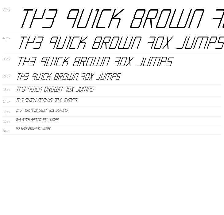 Escape Artist Condensed Italic Waterfall