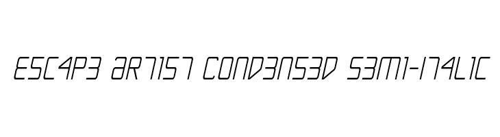 Escape Artist Condensed Semi-Italic  नि: शुल्क फ़ॉन्ट्स डाउनलोड