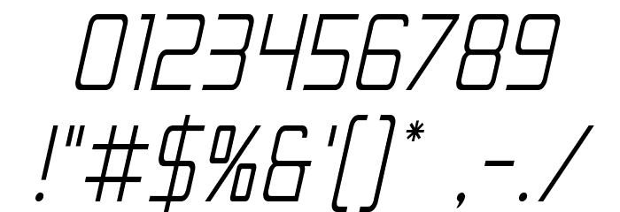 Escape Artist Condensed Semi-Italic Font OTHER CHARS