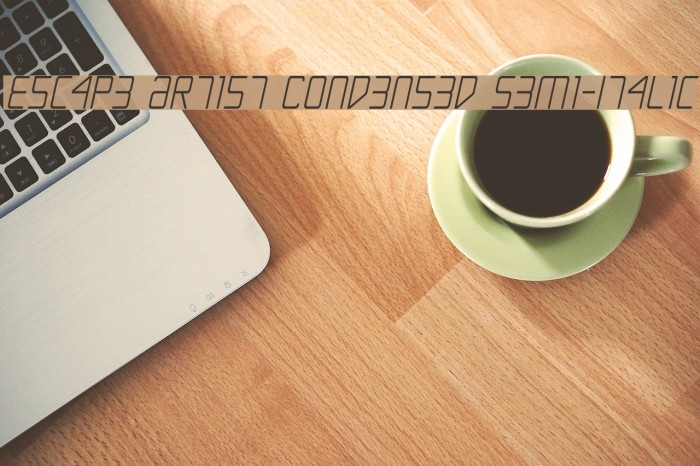 Escape Artist Condensed Semi-Italic Font examples