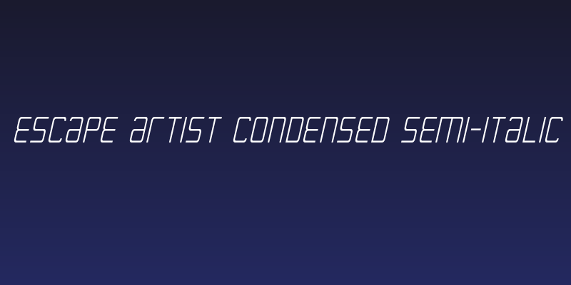 Escape Artist Condensed Semi-Italic Social Header