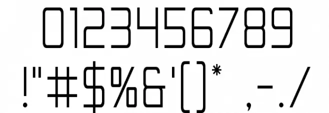 Escape Artist Condensed Font OTHER CHARS