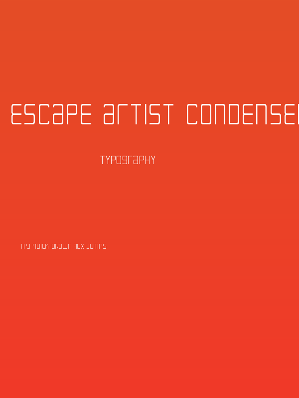 Escape Artist Condensed Poster