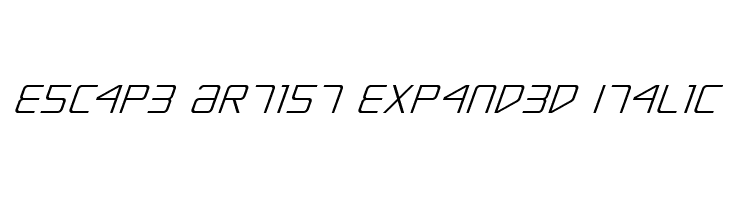 Escape Artist Expanded Italic  Free Fonts Download