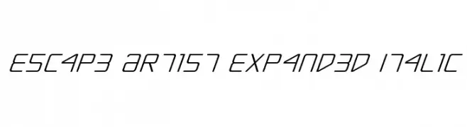 Escape Artist Expanded Italic  नि: शुल्क फ़ॉन्ट्स डाउनलोड