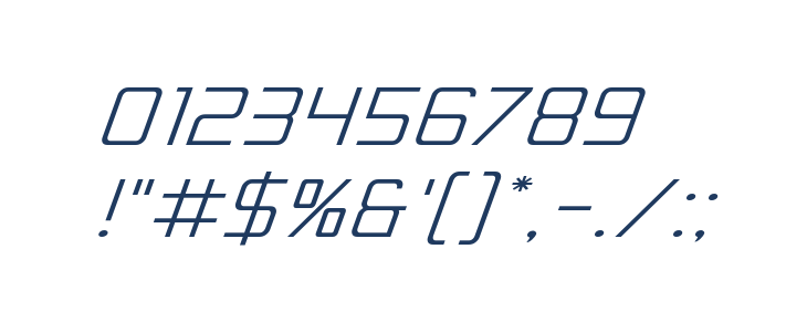 Escape Artist Expanded Italic Other Characters