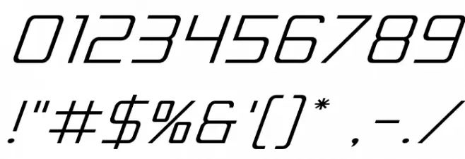 Escape Artist Expanded Italic Font OTHER CHARS