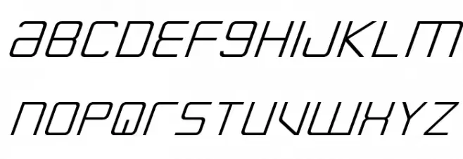 Escape Artist Expanded Italic Шрифта ВЕРХНИЙ
