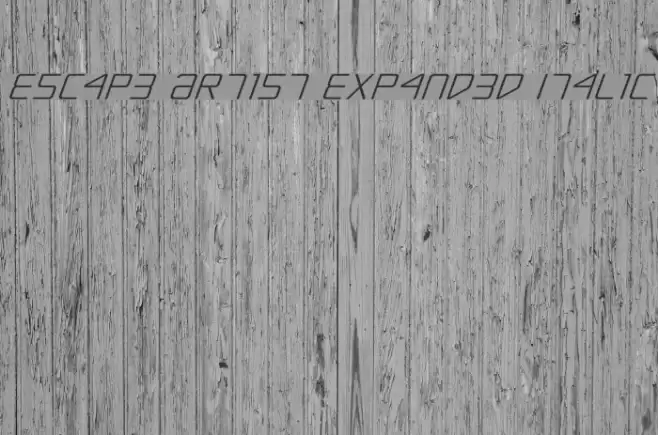 Escape Artist Expanded Italic Font examples