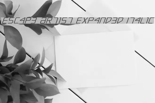 Escape Artist Expanded Italic Font examples