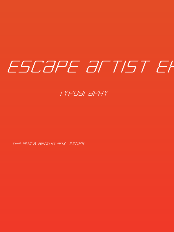 Escape Artist Expanded Italic Poster