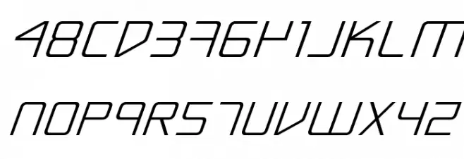 Escape Artist Expanded Italic Caratteri MINUSCOLO