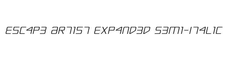 Escape Artist Expanded Semi-Italic Font