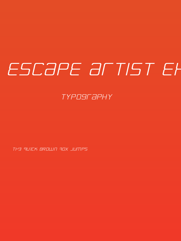 Escape Artist Expanded Semi-Italic Poster
