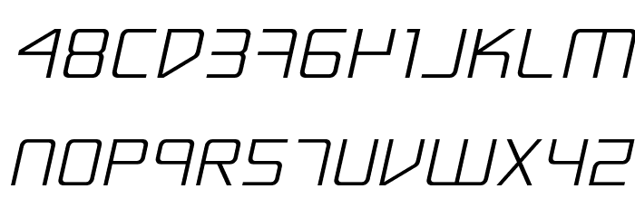 Escape Artist Expanded Semi-Italic Font LOWERCASE