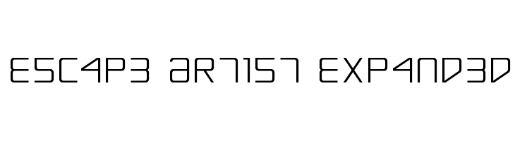 Escape Artist Expanded Font