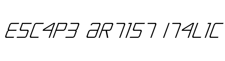Escape Artist Italic Font