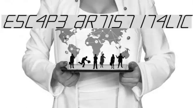 Escape Artist Italic Font examples