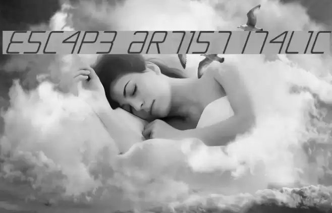 Escape Artist Italic Font examples