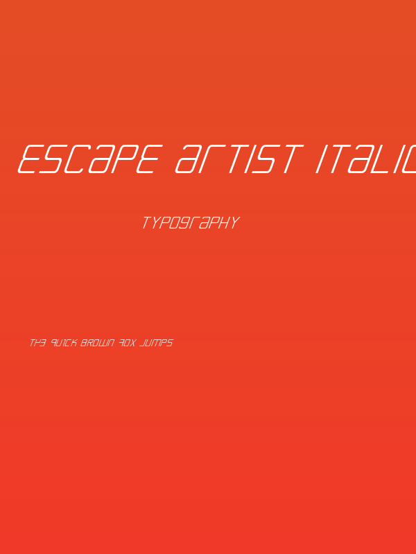 Escape Artist Italic Poster
