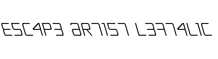 Escape Artist Leftalic Font