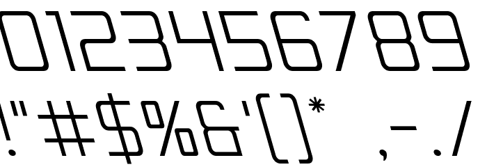 Escape Artist Leftalic Font OTHER CHARS
