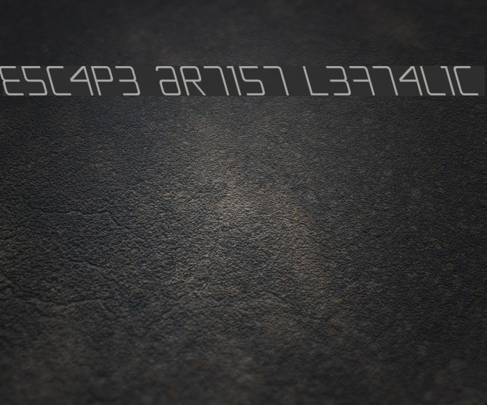 Escape Artist Leftalic Font examples