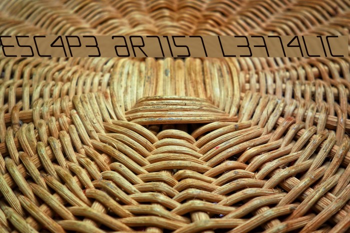Escape Artist Leftalic Font examples