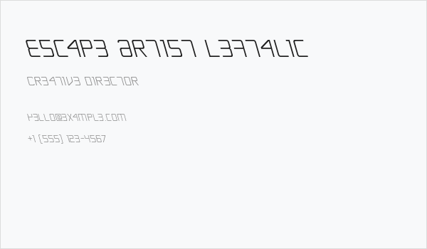 Escape Artist Leftalic Business Card