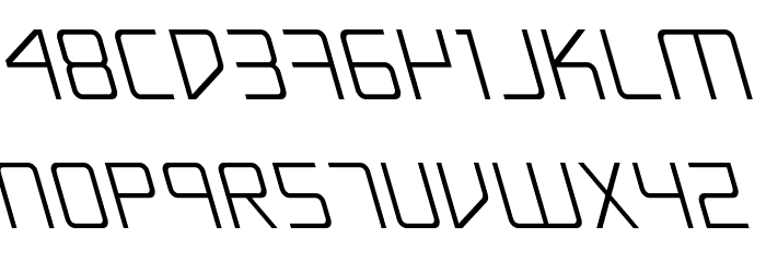 Escape Artist Leftalic Font LOWERCASE