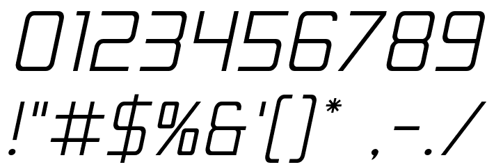 Escape Artist Semi-Italic Font OTHER CHARS