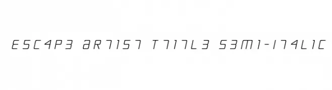 Escape Artist Ttitle Semi-Italic  Free Fonts Download