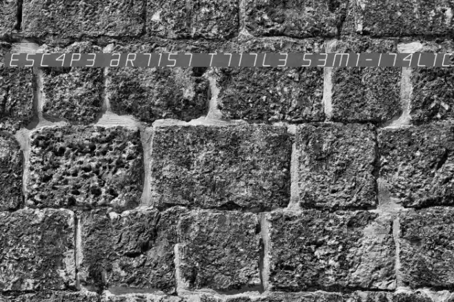 Escape Artist Ttitle Semi-Italic Font examples