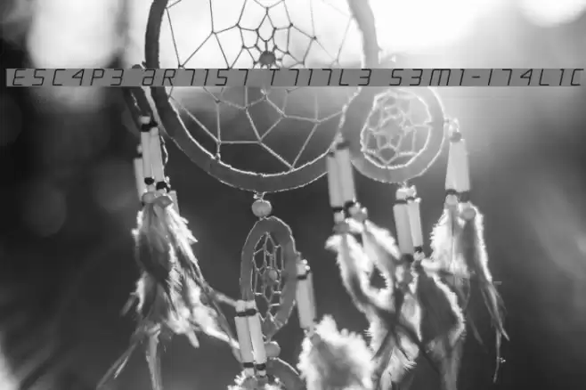 Escape Artist Ttitle Semi-Italic Font examples