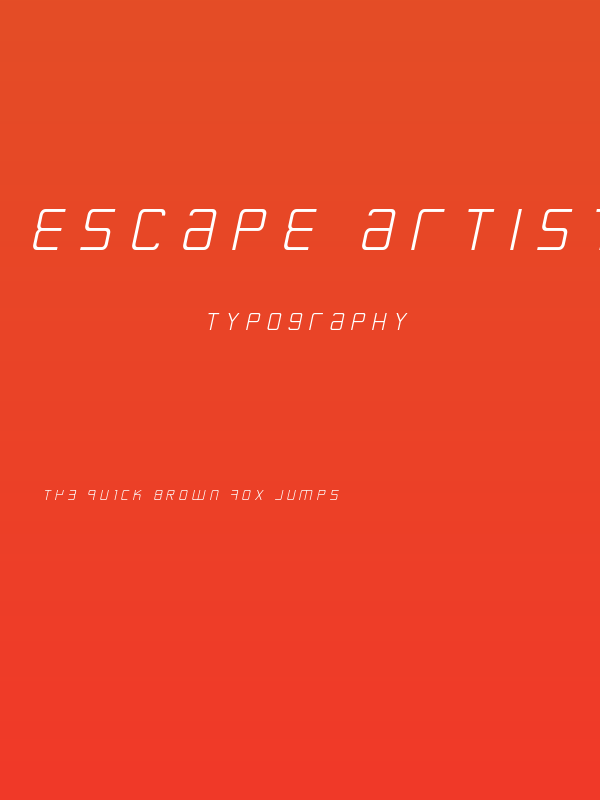 Escape Artist Ttitle Semi-Italic Poster